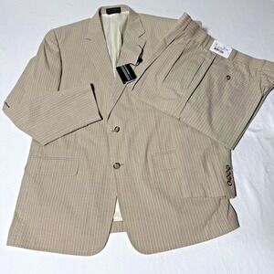 Alexander Julian Tan Striped Suit